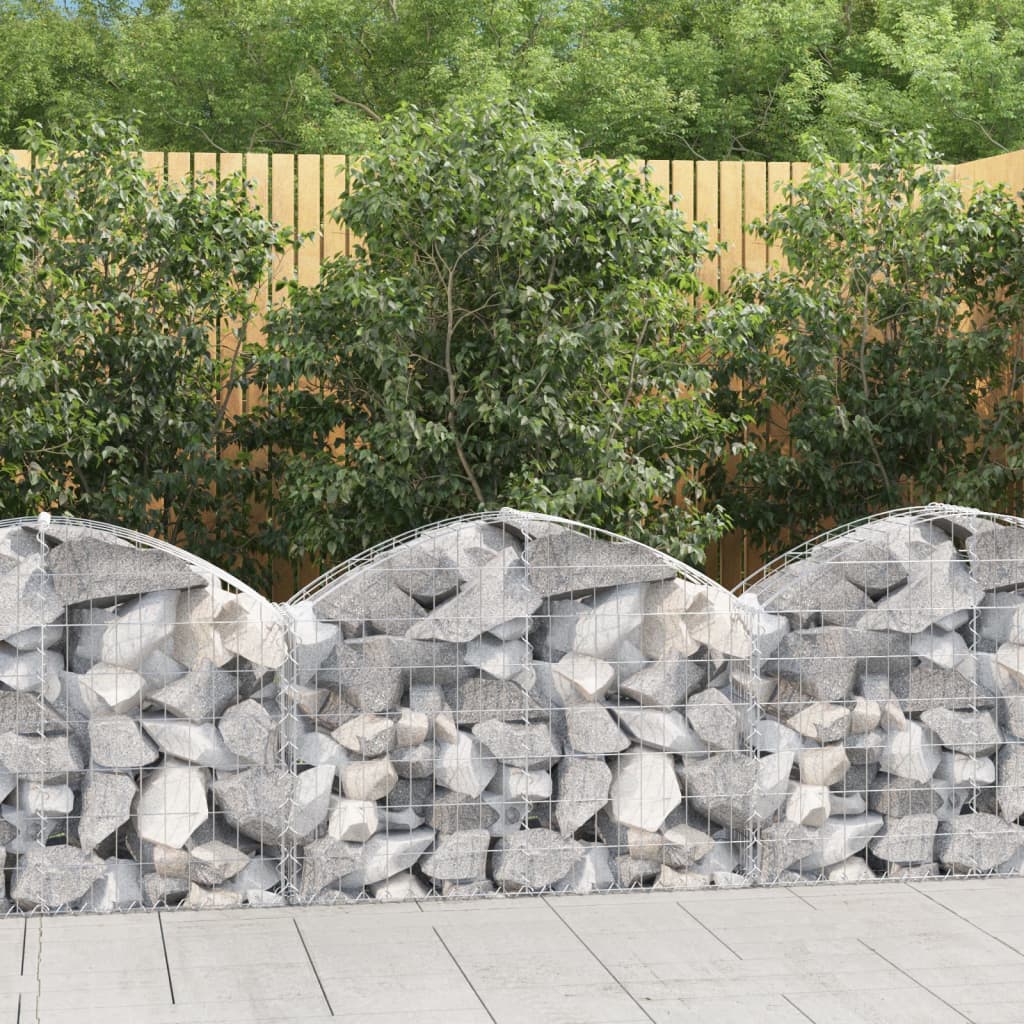 Schanskorf gewelfd 100x30x60/80 cm gegalvaniseerd ijzer is nu te koop bij PeponiXL, paradijselijk wonen!