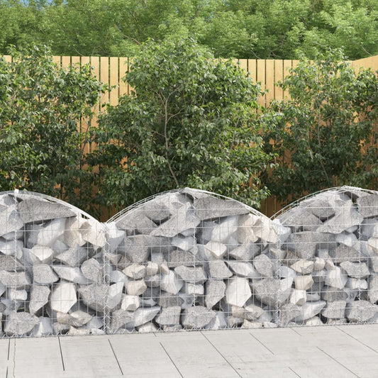 Schanskorf gewelfd 100x30x60/80 cm gegalvaniseerd ijzer is nu te koop bij PeponiXL, paradijselijk wonen!