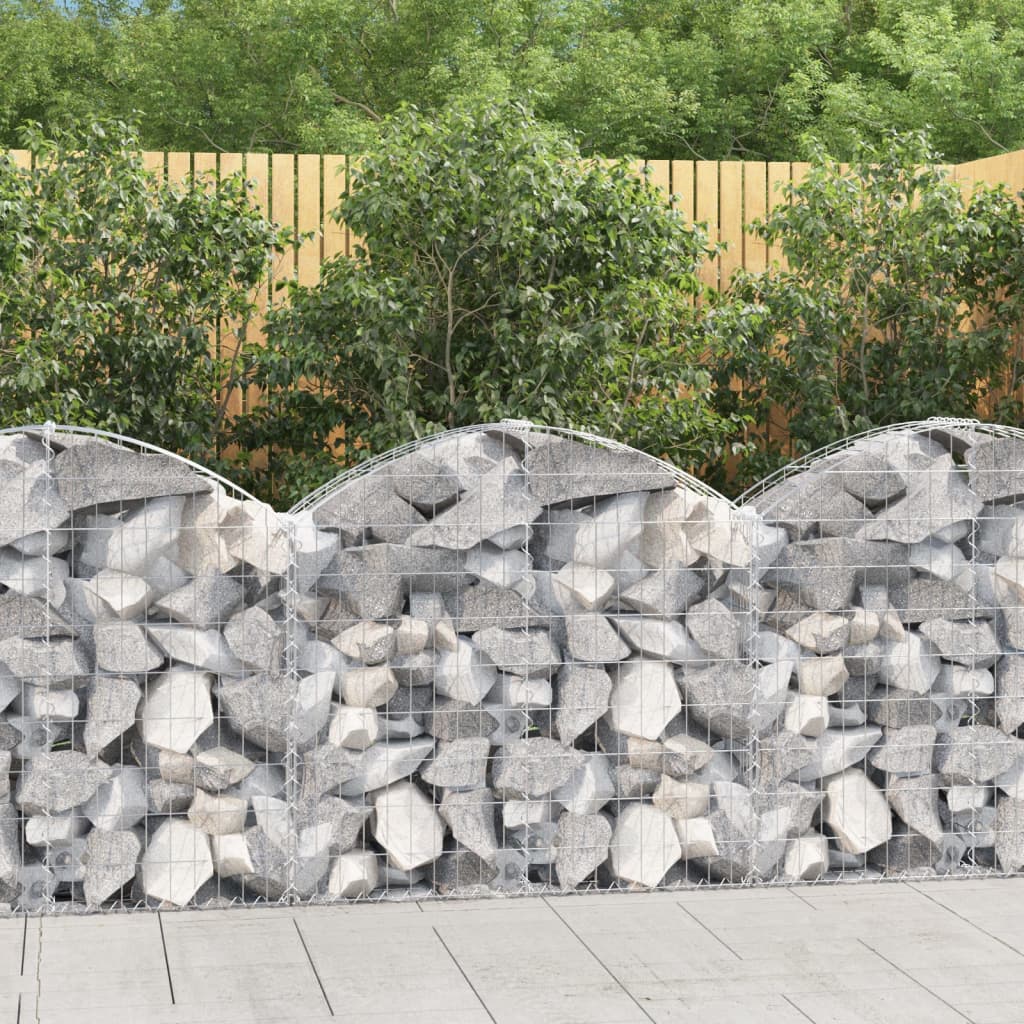 Schanskorf gewelfd 100x30x80/100 cm gegalvaniseerd ijzer is nu te koop bij PeponiXL, paradijselijk wonen!