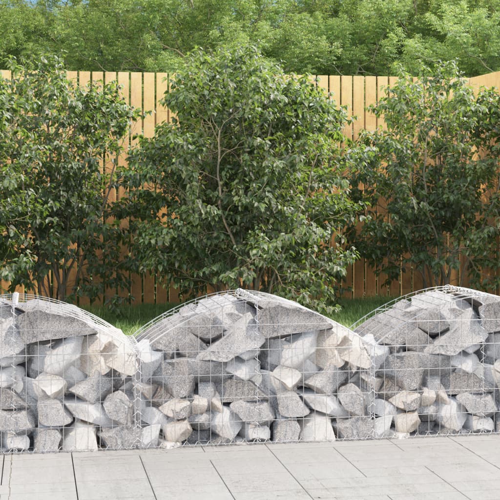 Schanskorf gewelfd 100x50x40/60 cm gegalvaniseerd ijzer is nu te koop bij PeponiXL, paradijselijk wonen!