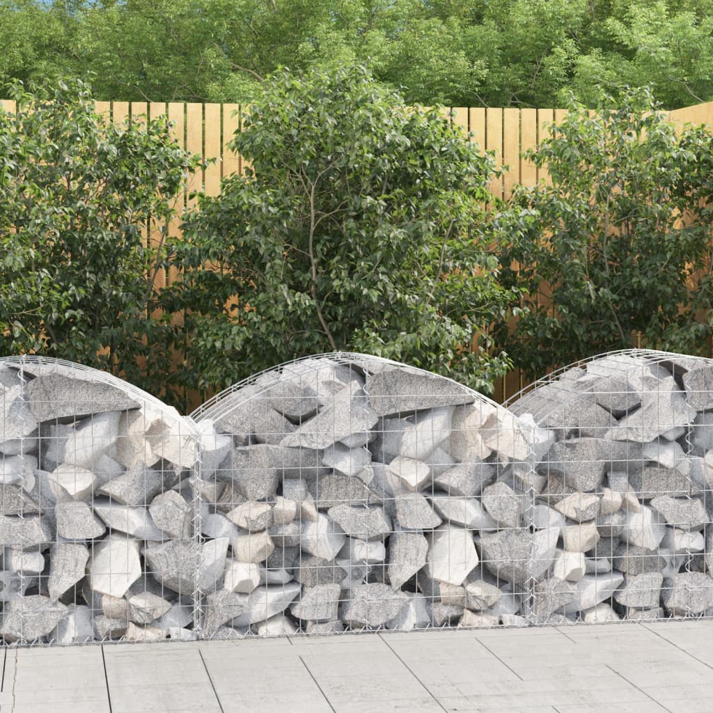 Schanskorf gewelfd 100x50x60/80 cm gegalvaniseerd ijzer is nu te koop bij PeponiXL, paradijselijk wonen!