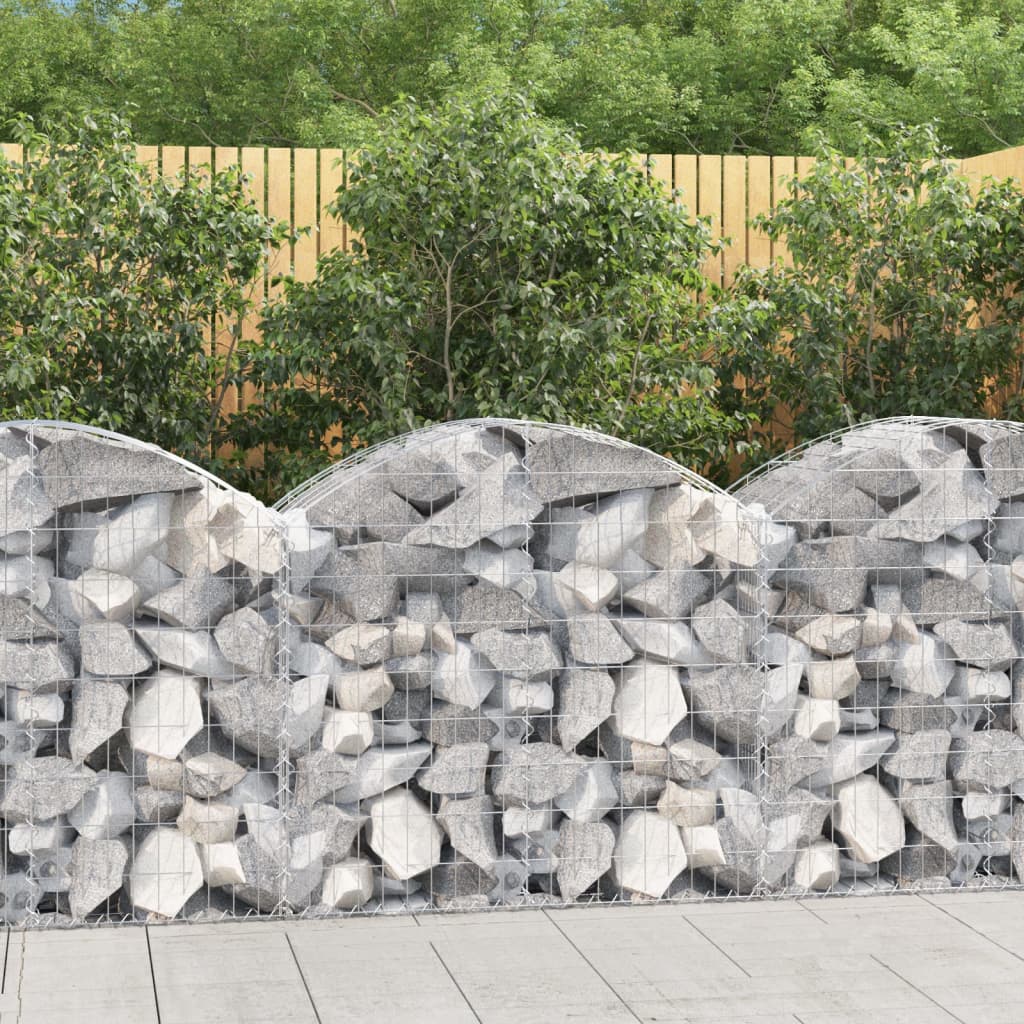 Schanskorf gewelfd 100x50x80/100 cm gegalvaniseerd ijzer is nu te koop bij PeponiXL, paradijselijk wonen!