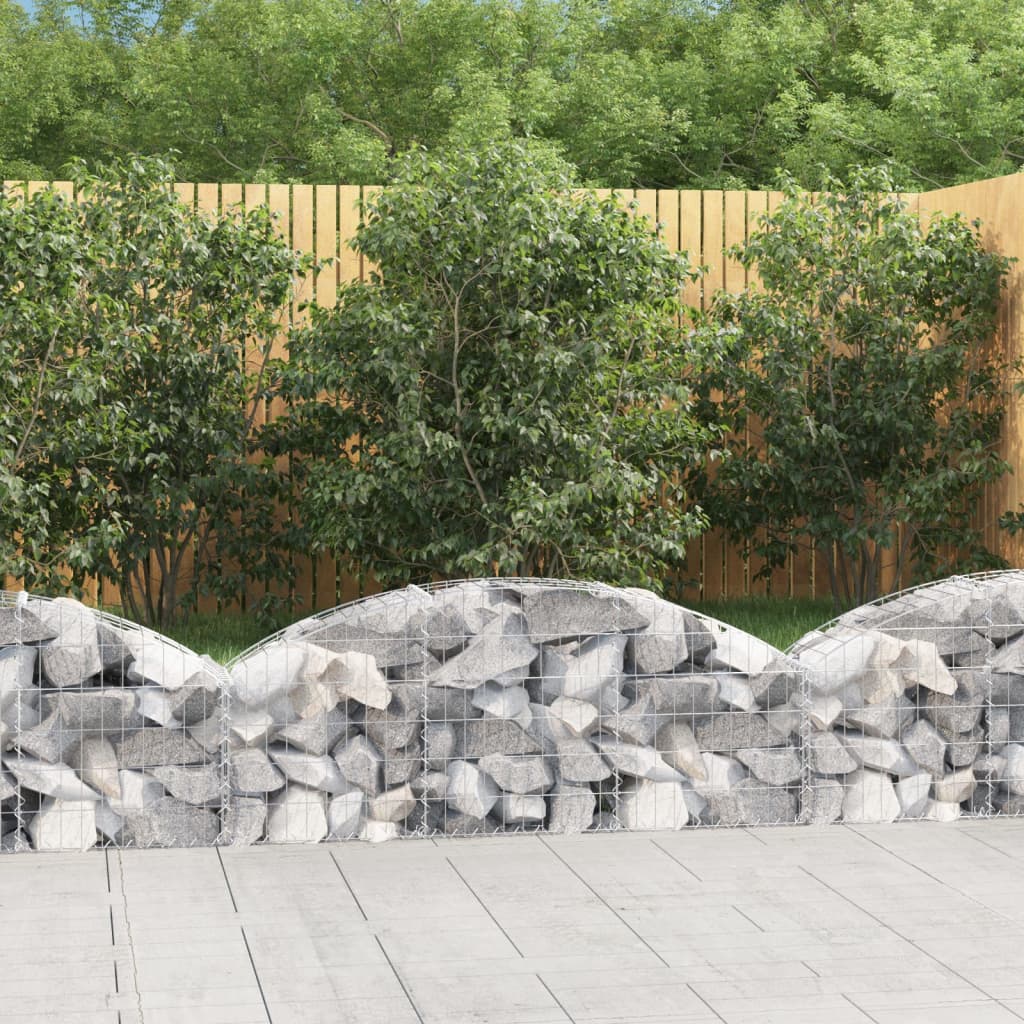 Schanskorf gewelfd 150x30x40/60 cm gegalvaniseerd ijzer is nu te koop bij PeponiXL, paradijselijk wonen!