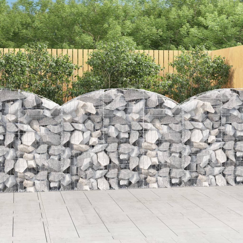 Schanskorf gewelfd 150x30x100/120 cm gegalvaniseerd ijzer is nu te koop bij PeponiXL, paradijselijk wonen!