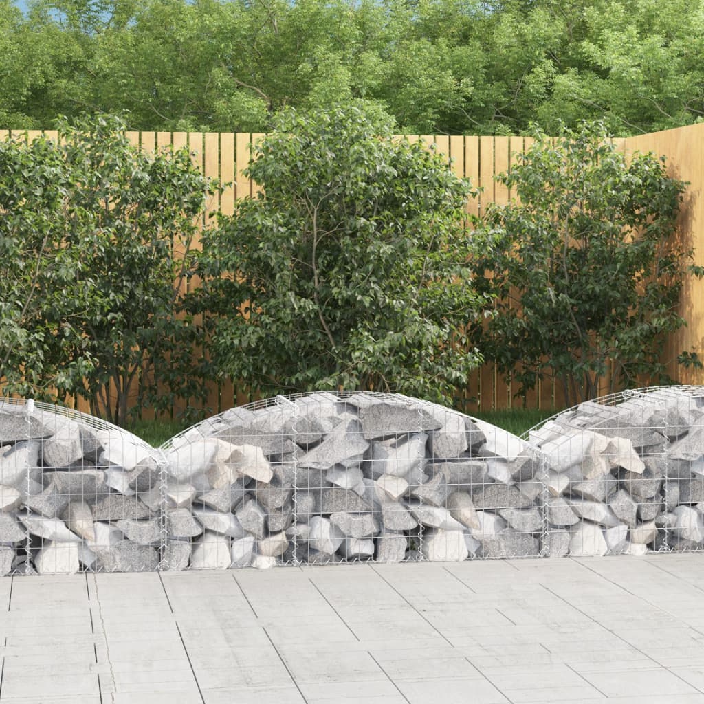 Schanskorf gewelfd 150x50x40/60 cm gegalvaniseerd ijzer is nu te koop bij PeponiXL, paradijselijk wonen!