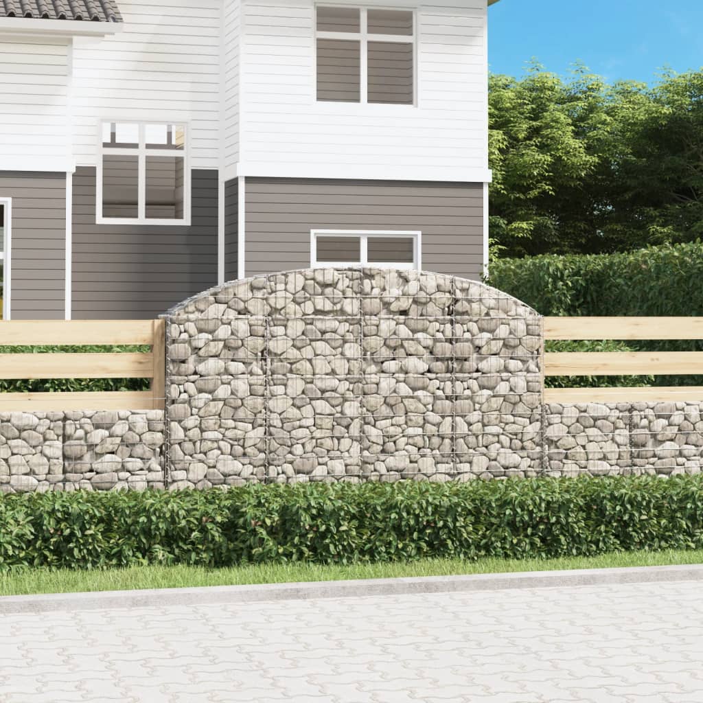 Schanskorf gewelfd 200x30x120/140 cm gegalvaniseerd ijzer is nu te koop bij PeponiXL, paradijselijk wonen!