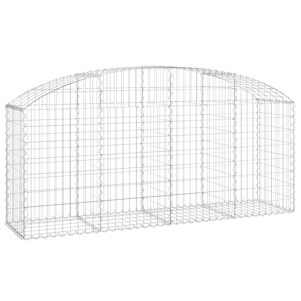 Schanskorf gewelfd 200x50x80/100 cm gegalvaniseerd ijzer is nu te koop bij PeponiXL, paradijselijk wonen!