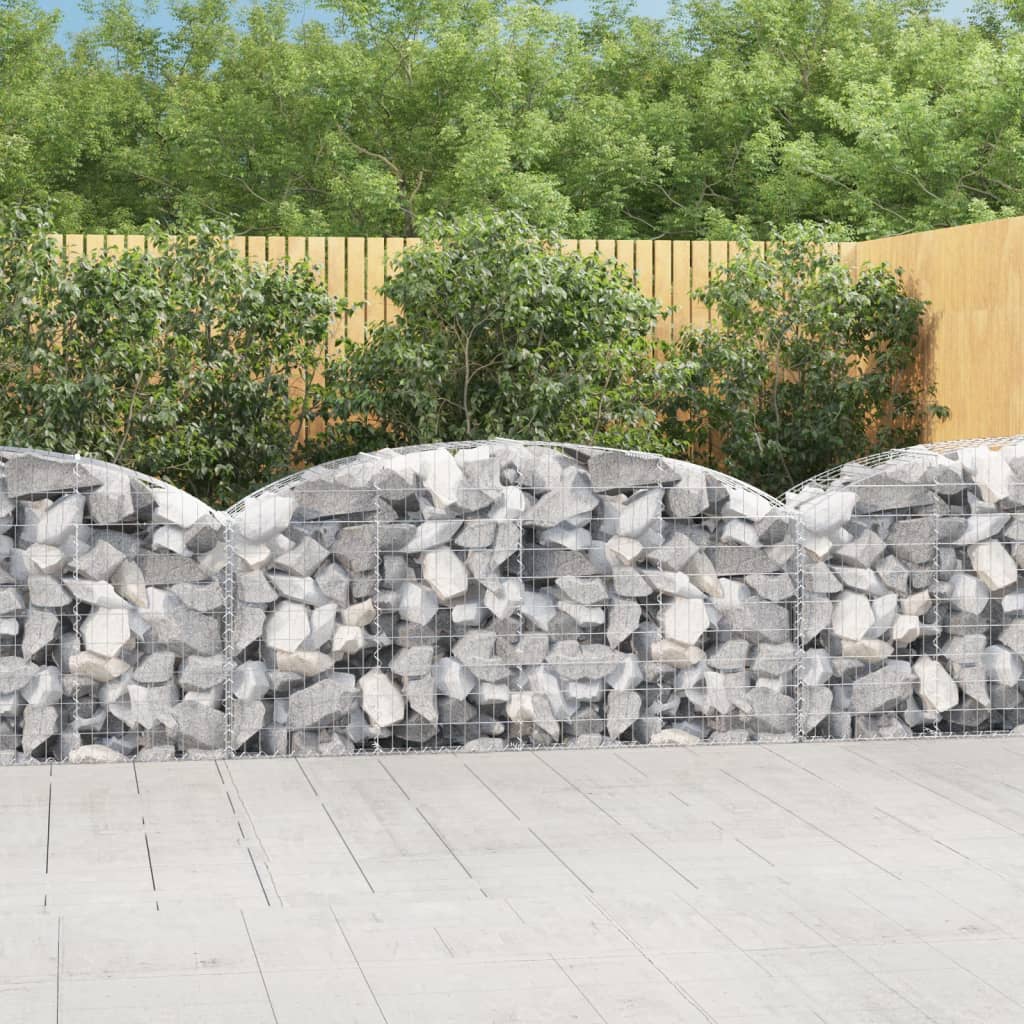 Schanskorf gewelfd 200x50x80/100 cm gegalvaniseerd ijzer is nu te koop bij PeponiXL, paradijselijk wonen!