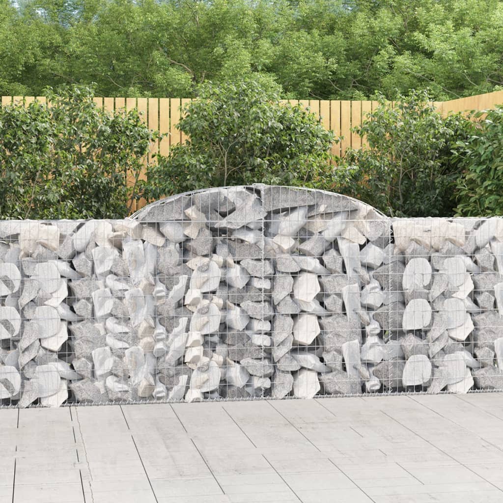 Schanskorf gewelfd 300x30x100/120 cm gegalvaniseerd ijzer is nu te koop bij PeponiXL, paradijselijk wonen!