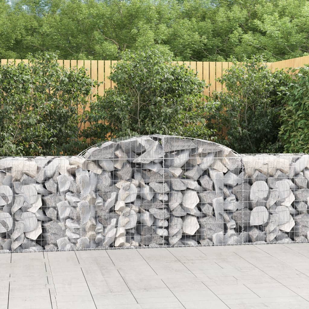Schanskorf gewelfd 300x50x80/100 cm gegalvaniseerd ijzer is nu te koop bij PeponiXL, paradijselijk wonen!