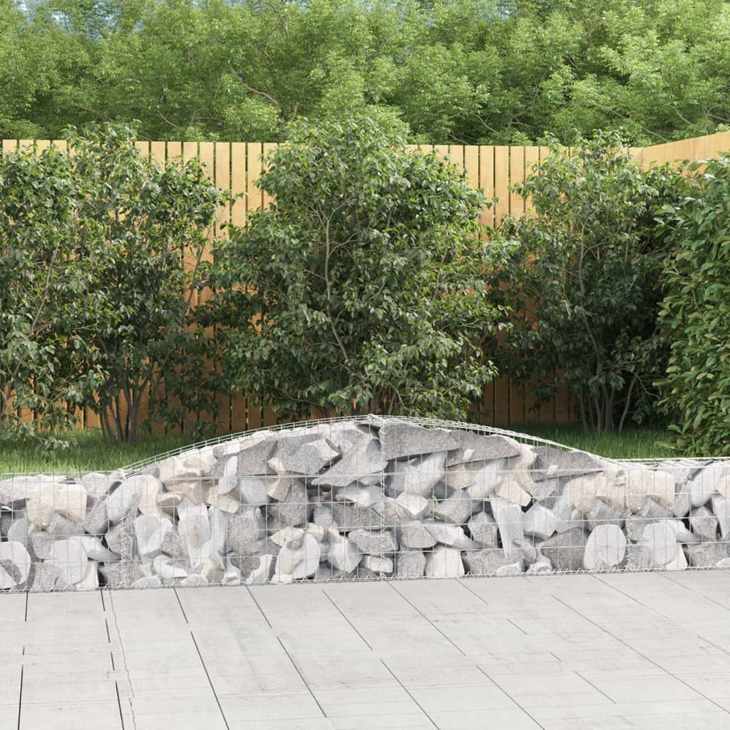 Schanskorf gewelfd 400x30x40/60 cm gegalvaniseerd ijzer is nu te koop bij PeponiXL, paradijselijk wonen!