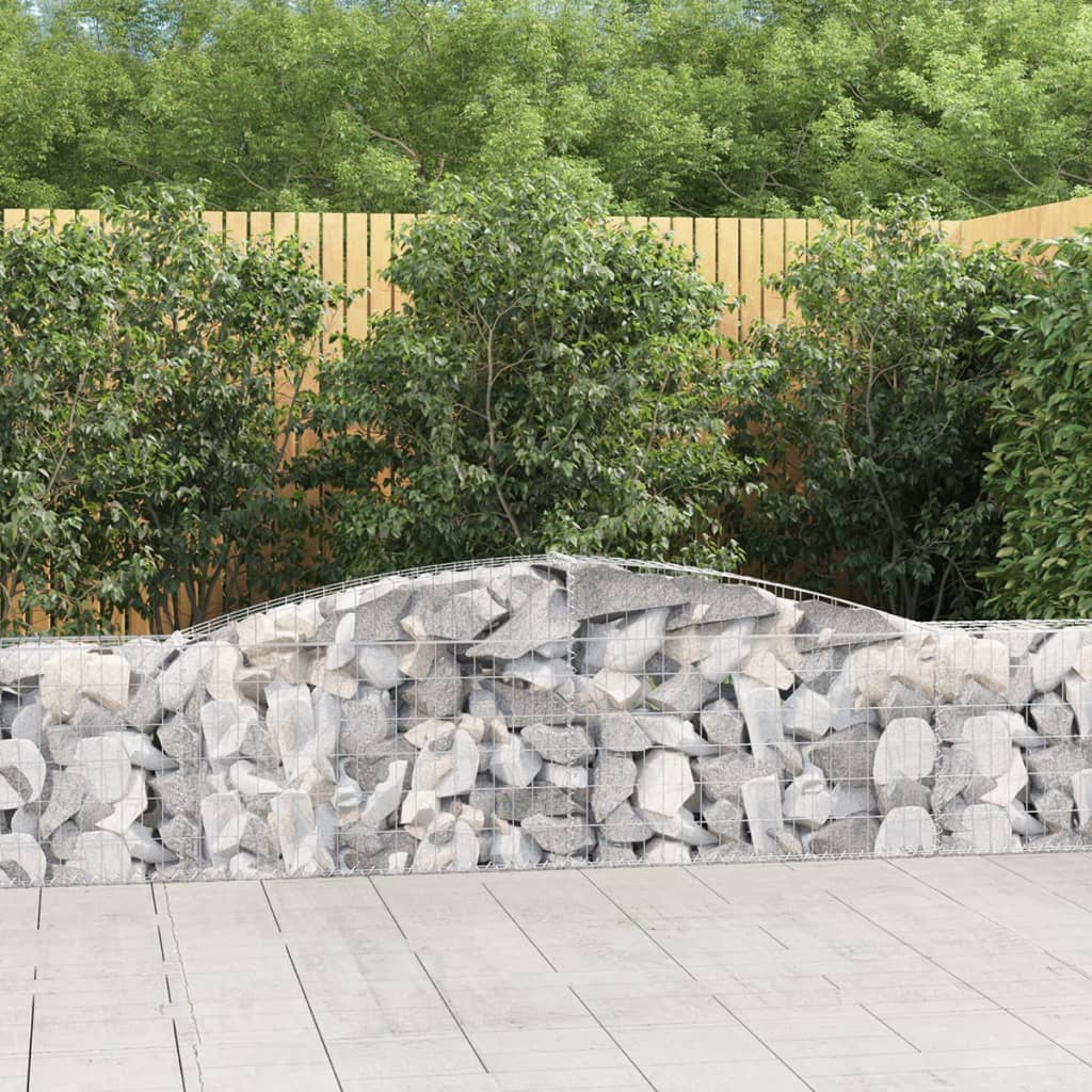 Schanskorf gewelfd 400x30x60/80 cm gegalvaniseerd ijzer is nu te koop bij PeponiXL, paradijselijk wonen!