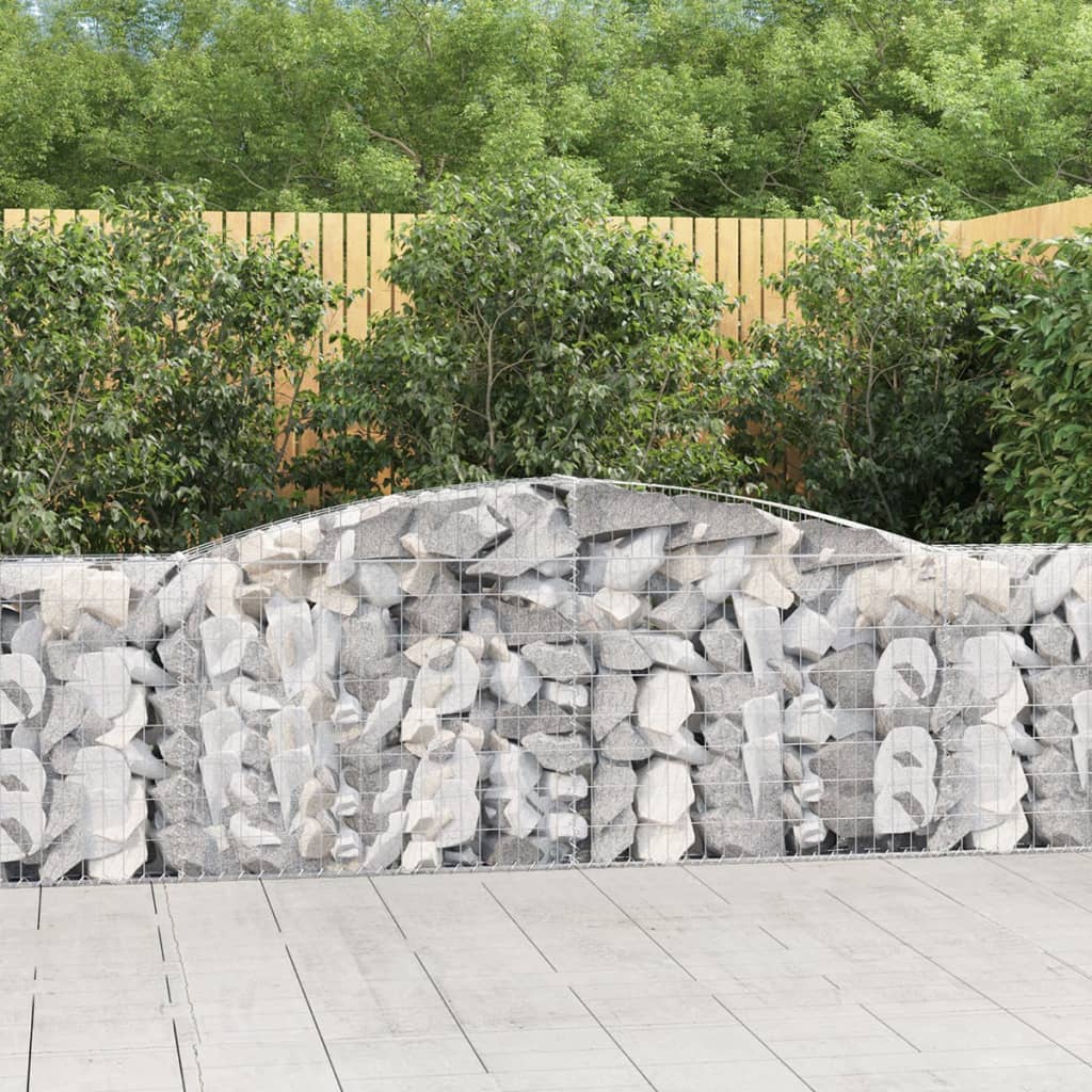 Schanskorf gewelfd 400x30x80/100 cm gegalvaniseerd ijzer is nu te koop bij PeponiXL, paradijselijk wonen!