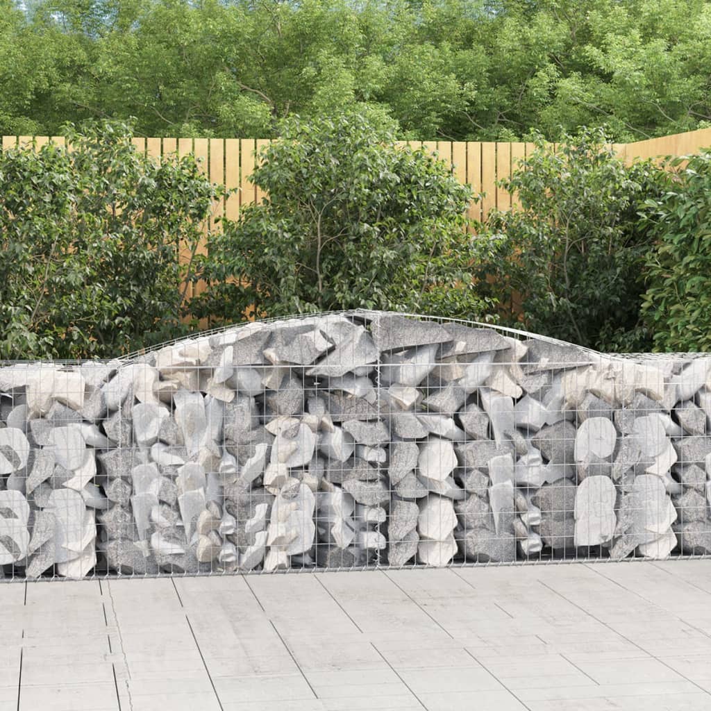 Schanskorf gewelfd 400x50x80/100 cm gegalvaniseerd ijzer is nu te koop bij PeponiXL, paradijselijk wonen!