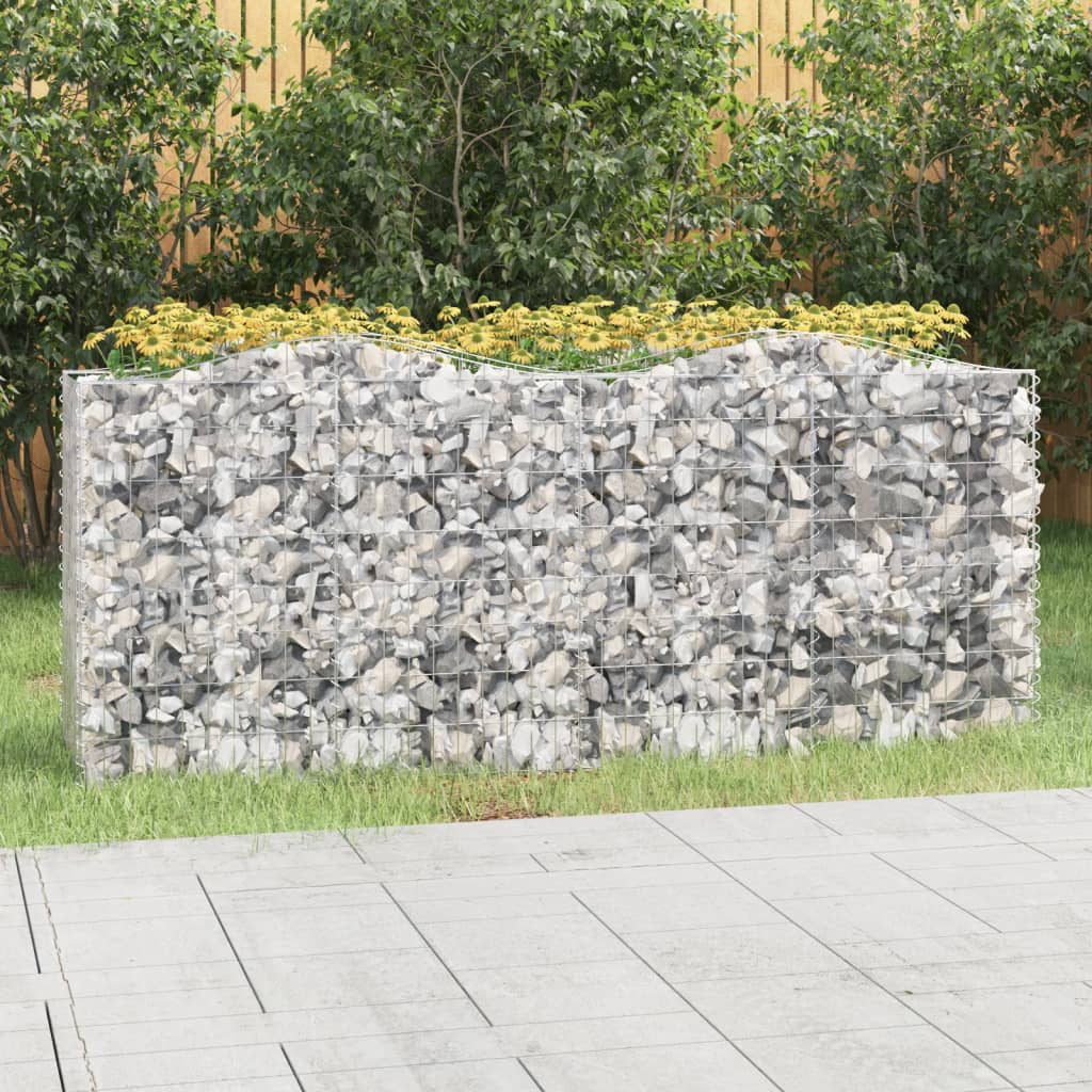 Schanskorf gewelfd verhoogd 200x50x100 cm gegalvaniseerd ijzer is nu te koop bij PeponiXL, paradijselijk wonen!