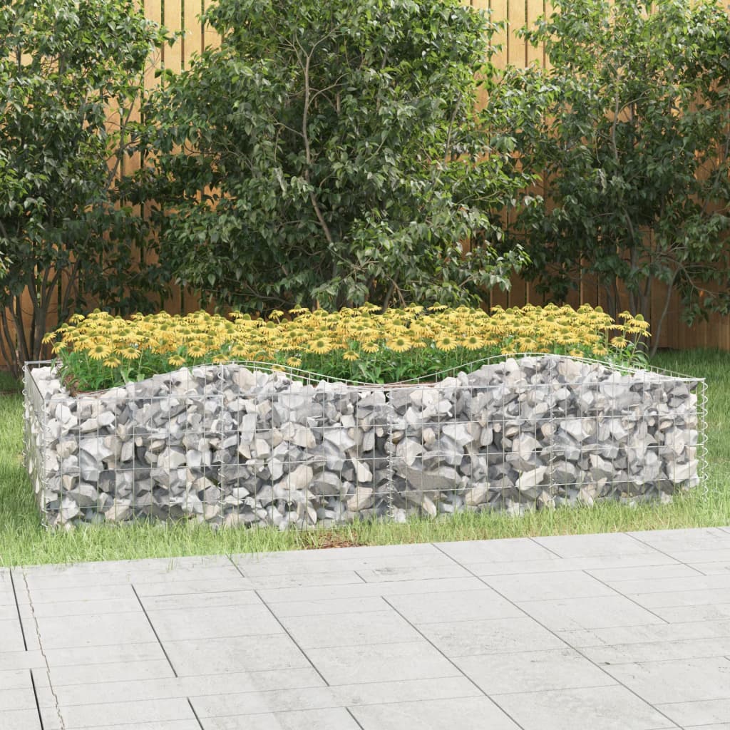 Schanskorf gewelfd verhoogd 200x100x50 cm gegalvaniseerd ijzer is nu te koop bij PeponiXL, paradijselijk wonen!