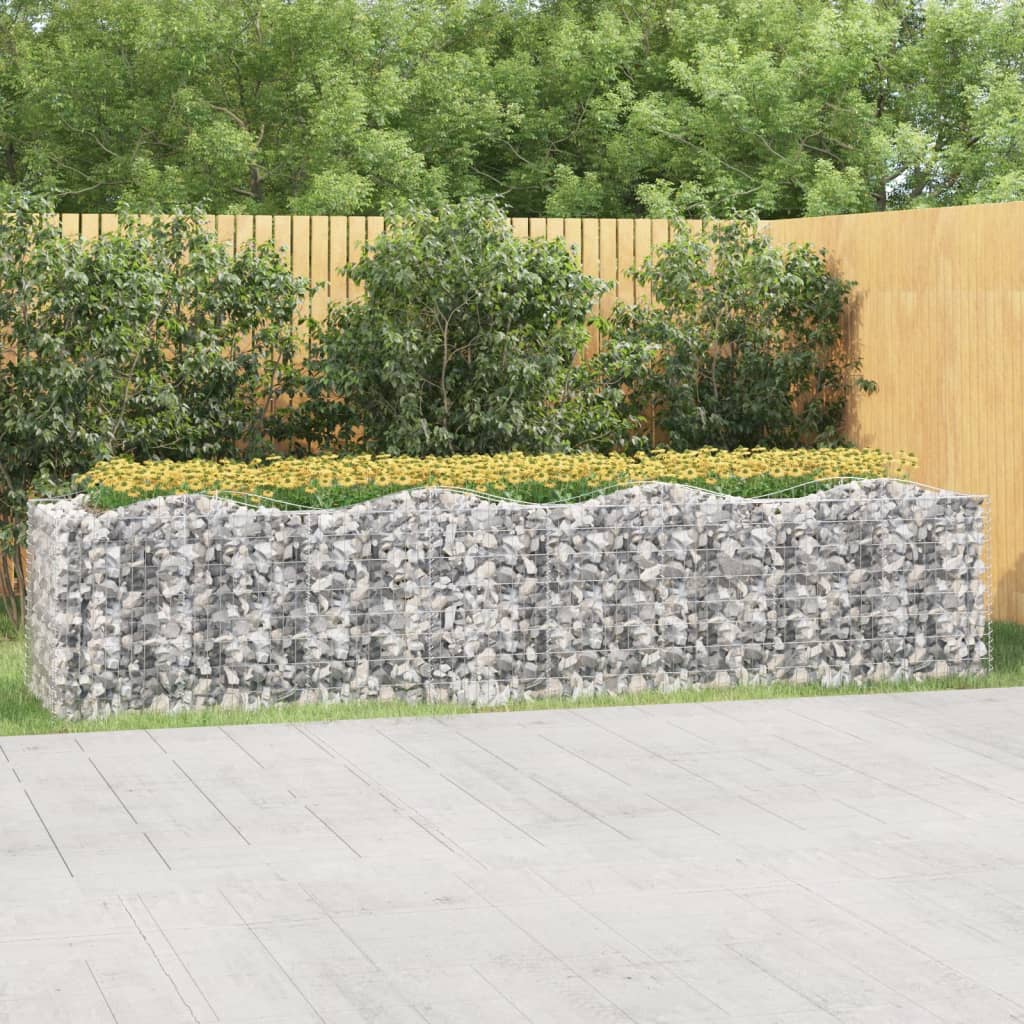 Schanskorf gewelfd verhoogd 400x100x100 cm gegalvaniseerd ijzer is nu te koop bij PeponiXL, paradijselijk wonen!