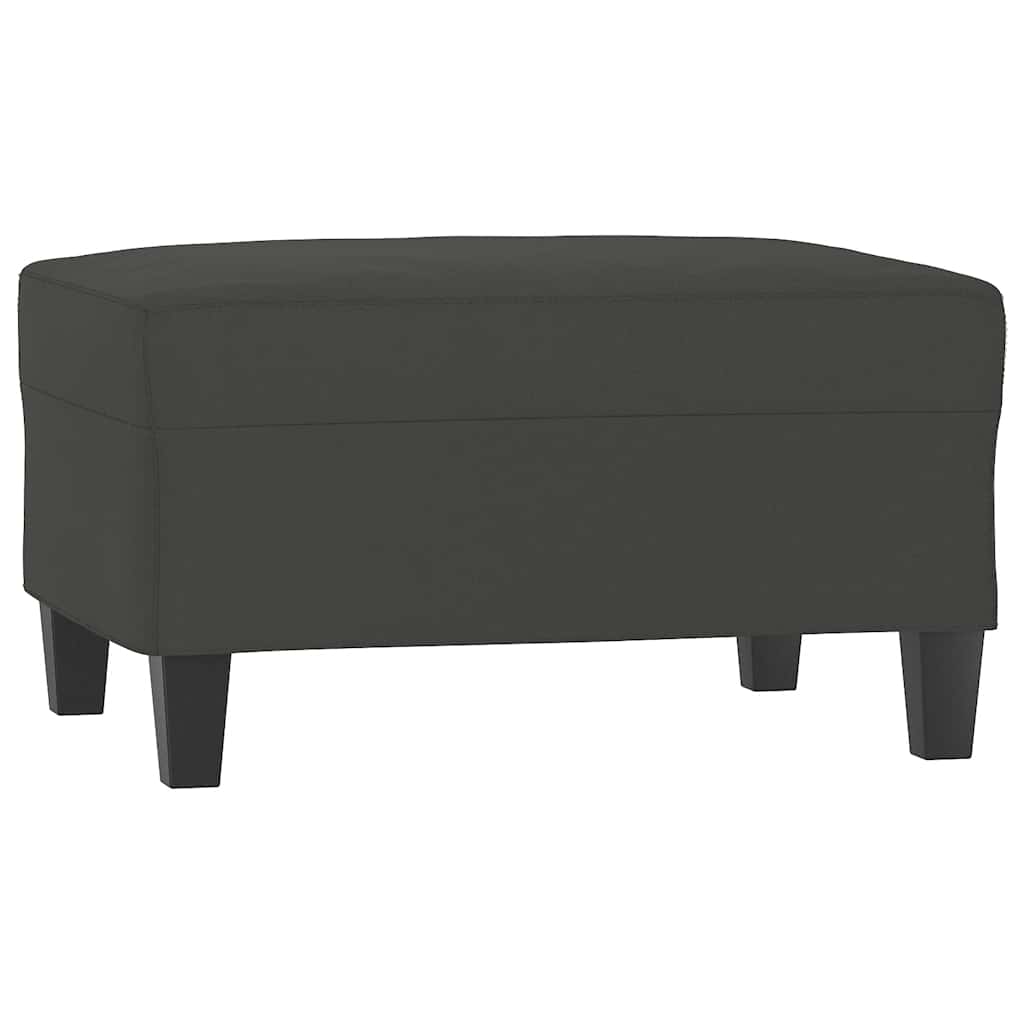 Driezitsbank met voetenbank 210 cm microvezelstof donkergrijs is nu te koop bij PeponiXL, paradijselijk wonen!