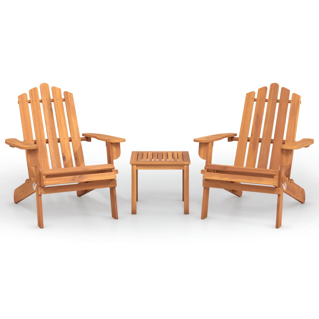 3-delige Loungeset Adirondack massief acaciahout is nu te koop bij PeponiXL, paradijselijk wonen!