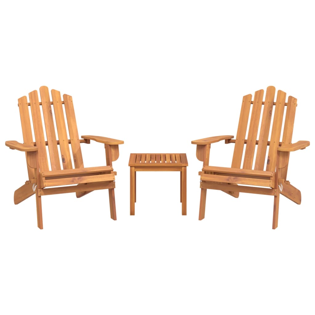 3-delige Loungeset Adirondack massief acaciahout is nu te koop bij PeponiXL, paradijselijk wonen!