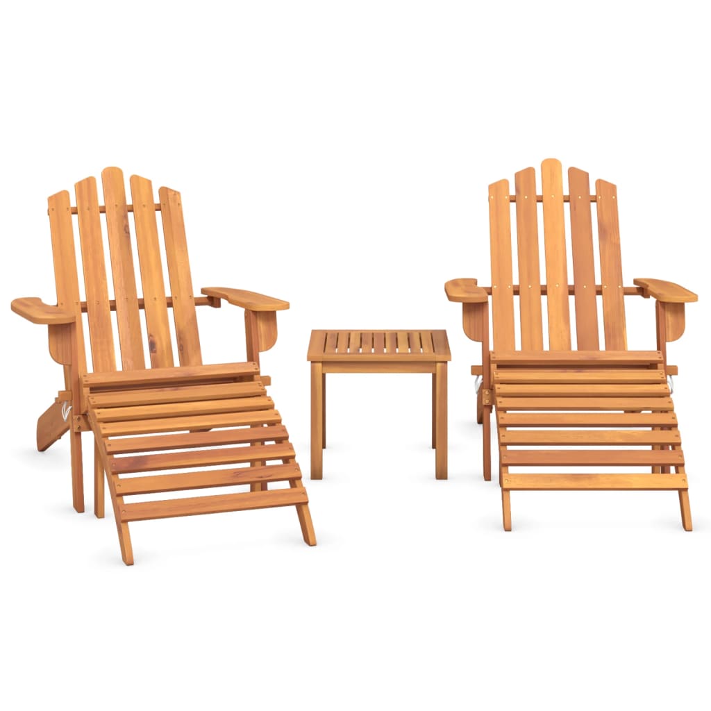 3-delige Loungeset Adirondack massief acaciahout is nu te koop bij PeponiXL, paradijselijk wonen!