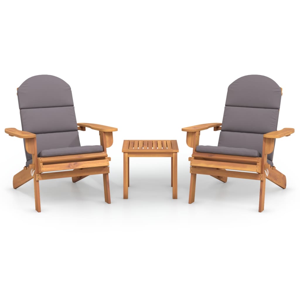 3-delige Loungeset Adirondack massief acaciahout is nu te koop bij PeponiXL, paradijselijk wonen!