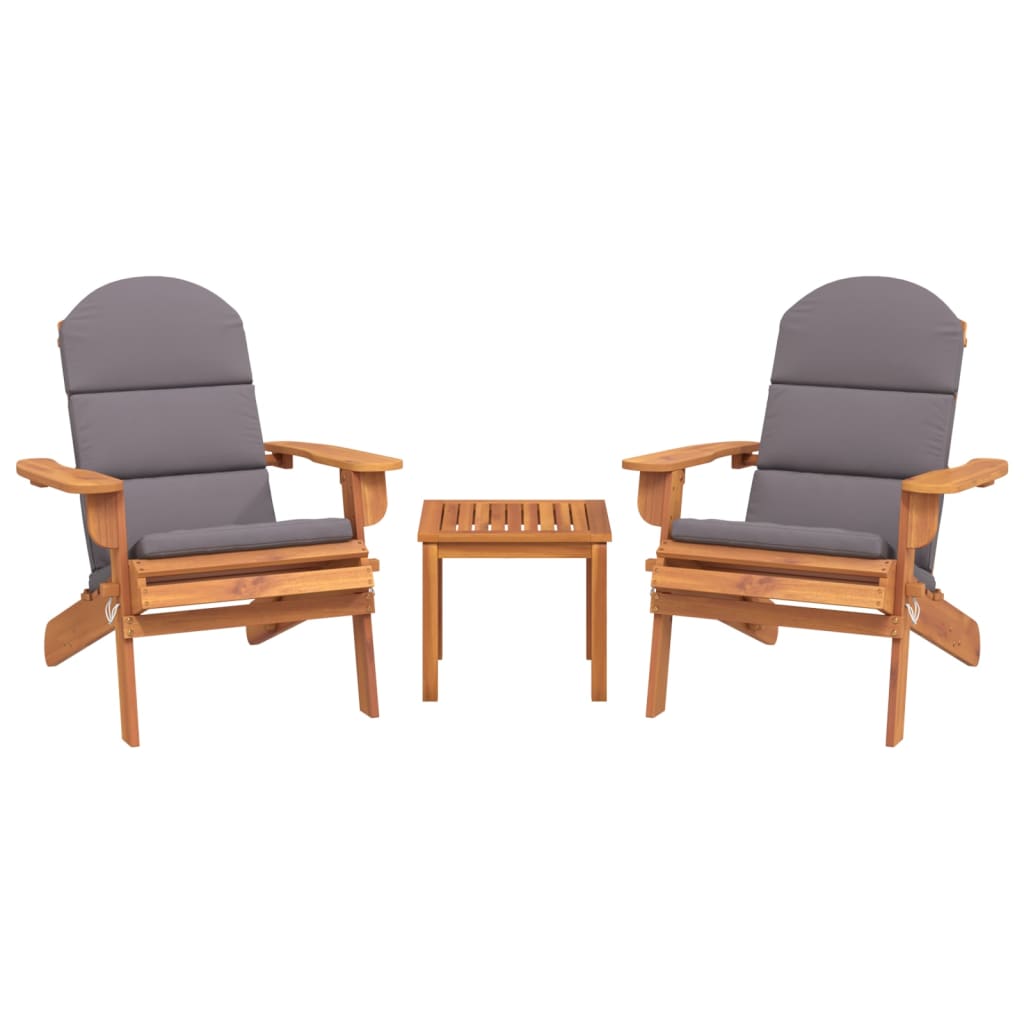 3-delige Loungeset Adirondack massief acaciahout is nu te koop bij PeponiXL, paradijselijk wonen!