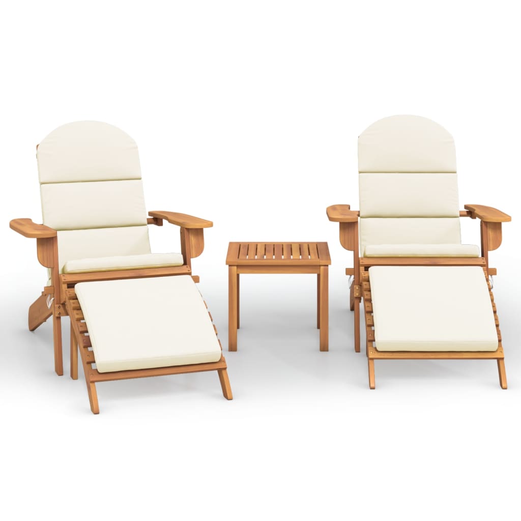3-delige Loungeset Adirondack massief acaciahout is nu te koop bij PeponiXL, paradijselijk wonen!
