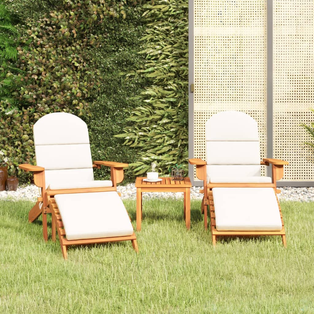 3-delige Loungeset Adirondack massief acaciahout is nu te koop bij PeponiXL, paradijselijk wonen!