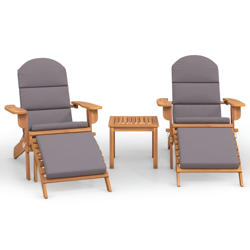 3-delige Loungeset Adirondack massief acaciahout is nu te koop bij PeponiXL, paradijselijk wonen!