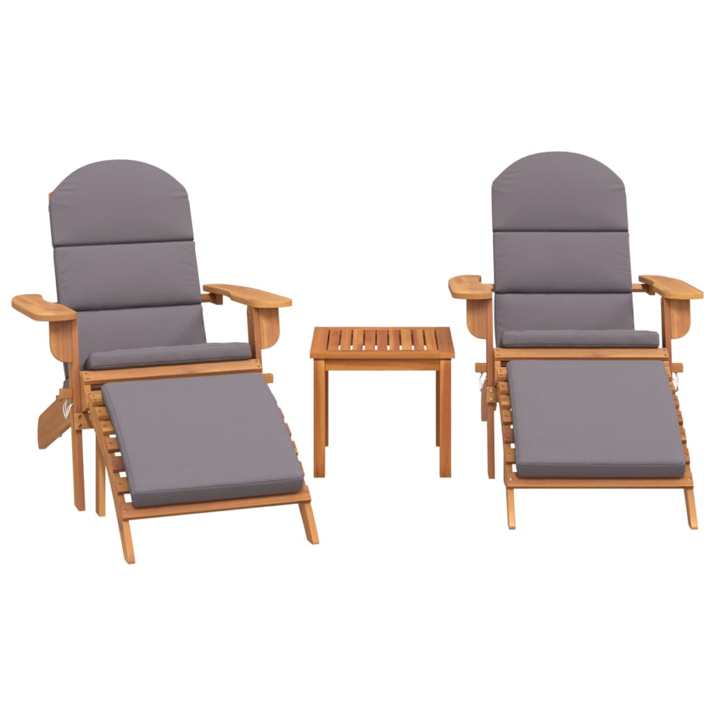 3-delige Loungeset Adirondack massief acaciahout is nu te koop bij PeponiXL, paradijselijk wonen!