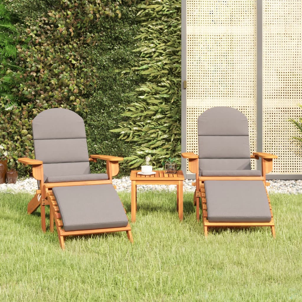 3-delige Loungeset Adirondack massief acaciahout is nu te koop bij PeponiXL, paradijselijk wonen!