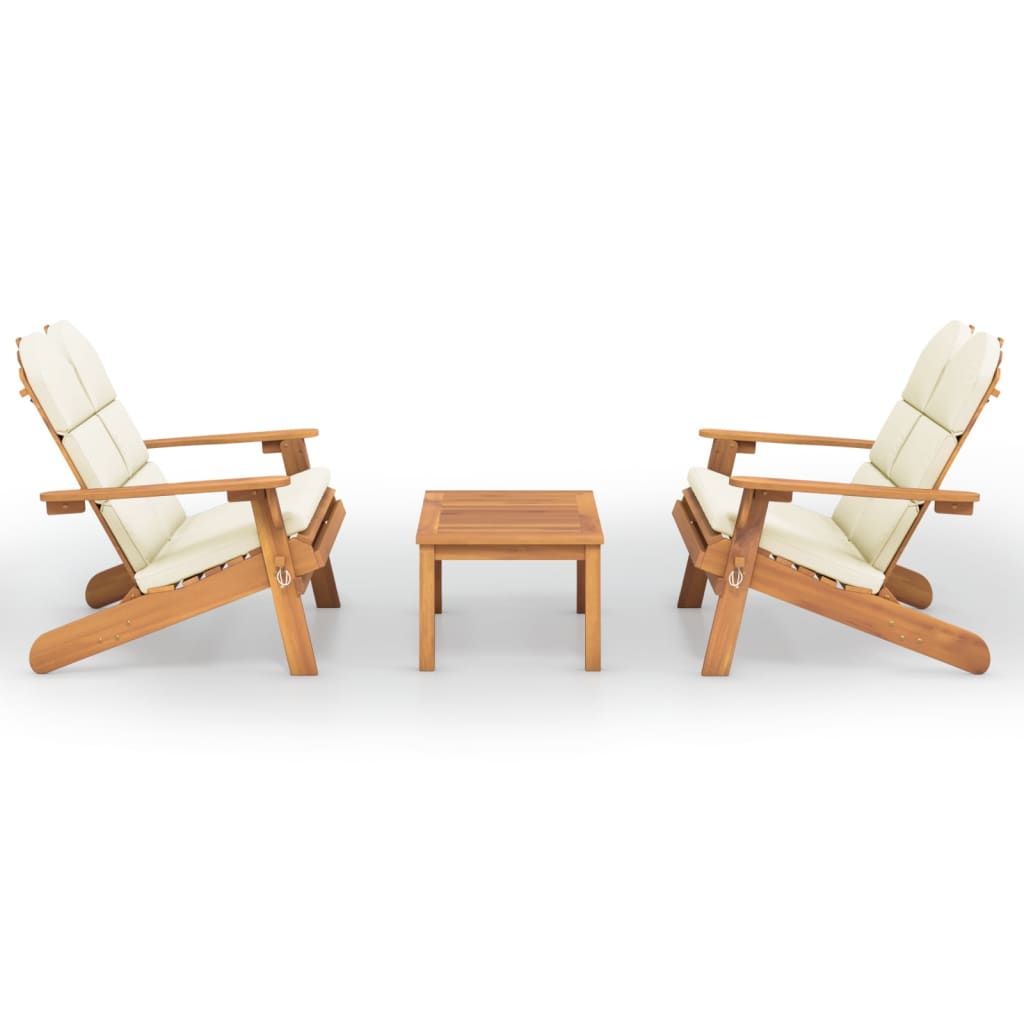 3-delige Loungeset Adirondack massief acaciahout is nu te koop bij PeponiXL, paradijselijk wonen!