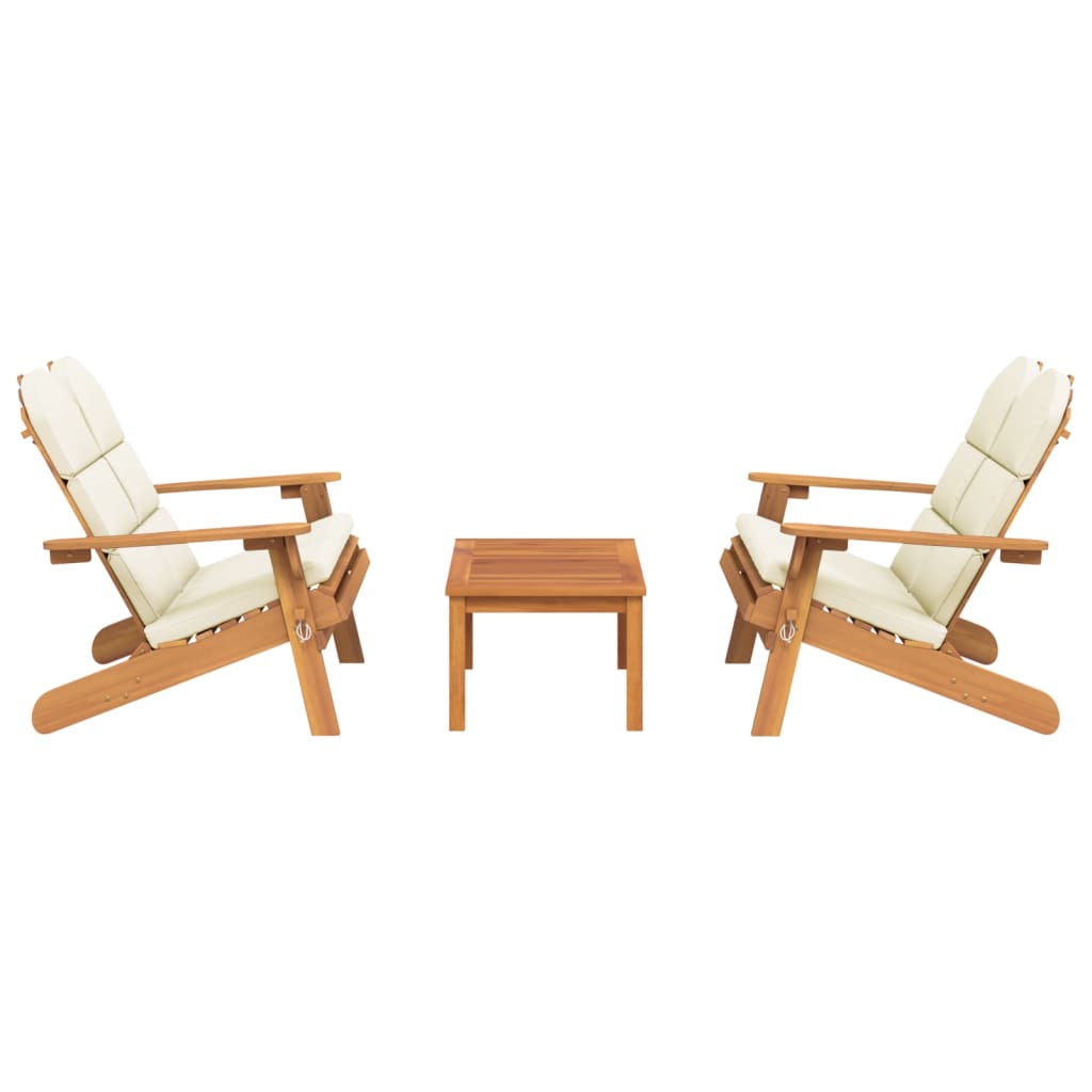 3-delige Loungeset Adirondack massief acaciahout is nu te koop bij PeponiXL, paradijselijk wonen!