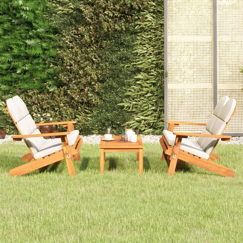 3-delige Loungeset Adirondack massief acaciahout is nu te koop bij PeponiXL, paradijselijk wonen!