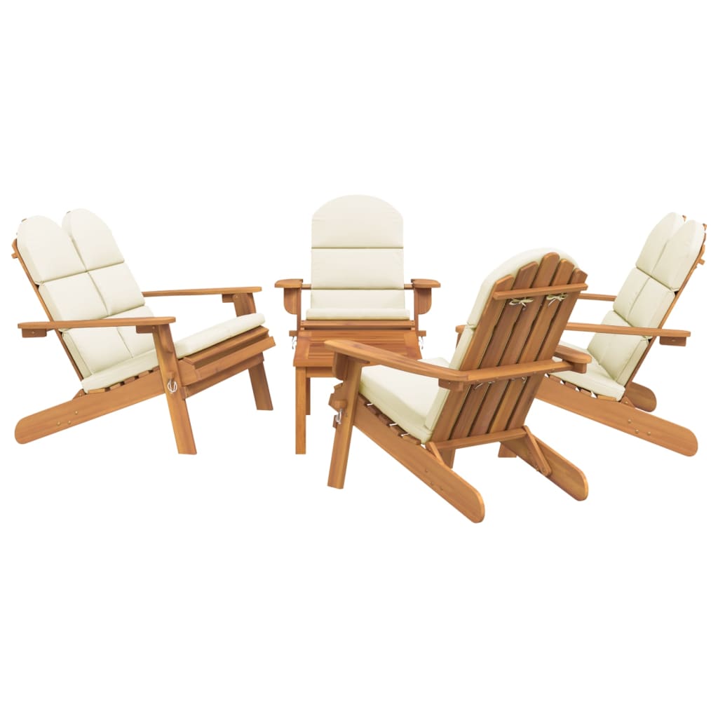 5-delige Loungeset Adirondack massief acaciahout is nu te koop bij PeponiXL, paradijselijk wonen!