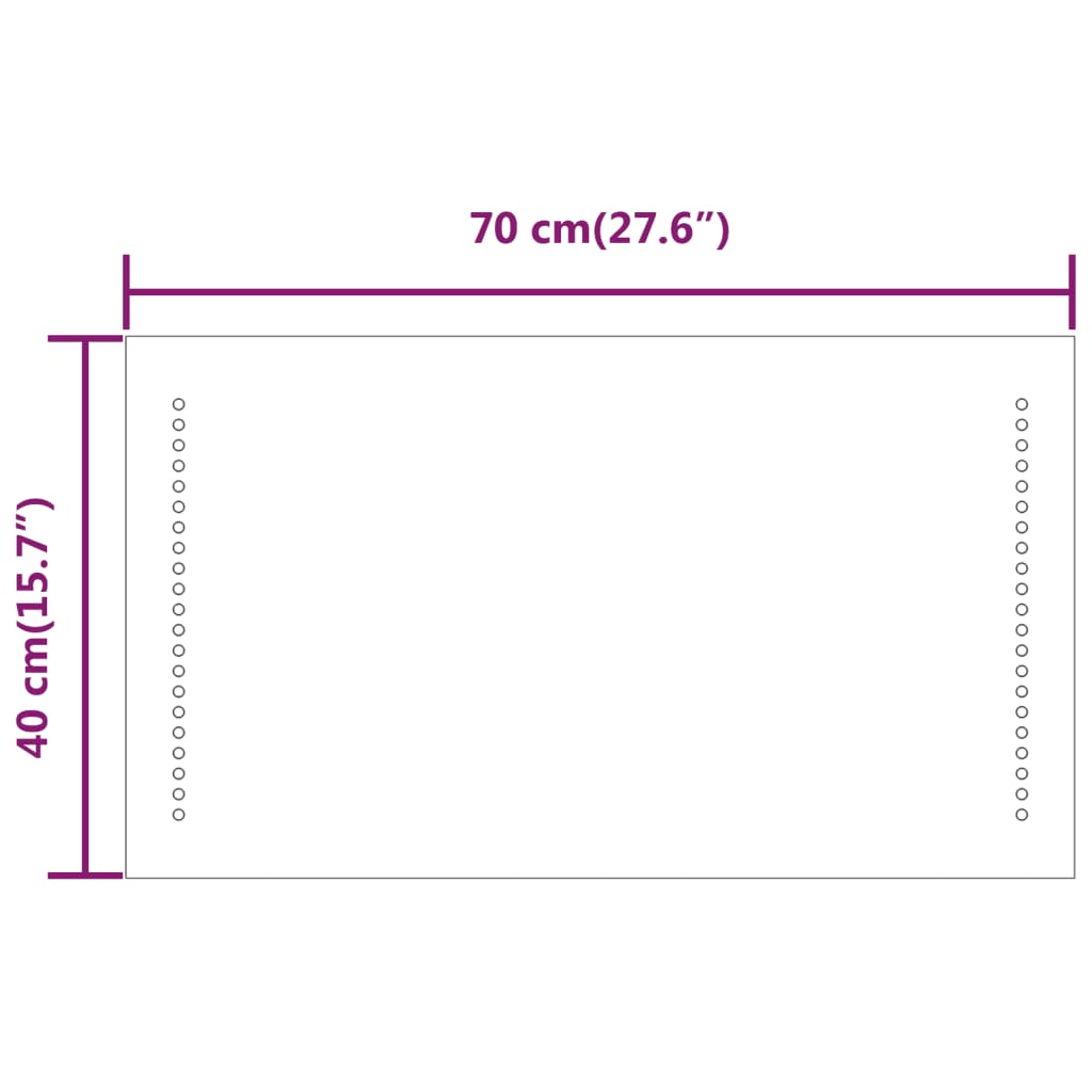Badkamerspiegel LED 40x70 cm is nu te koop bij PeponiXL, paradijselijk wonen!