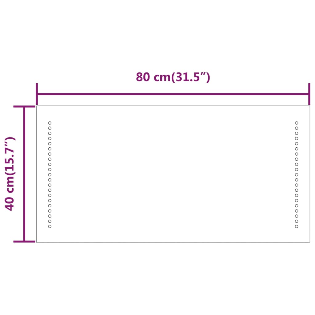Badkamerspiegel LED 40x80 cm is nu te koop bij PeponiXL, paradijselijk wonen!