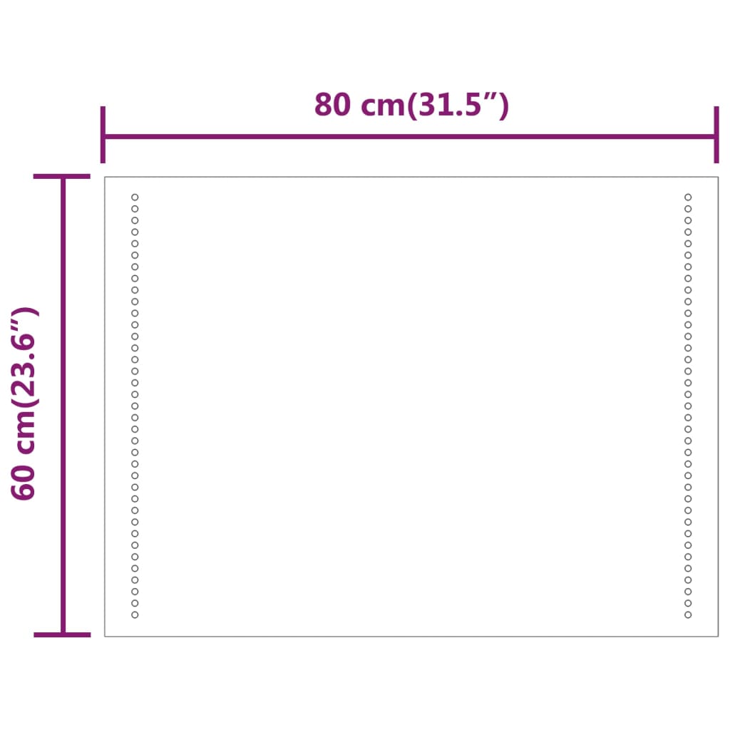 Badkamerspiegel LED 60x80 cm is nu te koop bij PeponiXL, paradijselijk wonen!