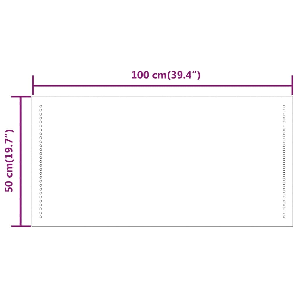 Badkamerspiegel LED 50x100 cm is nu te koop bij PeponiXL, paradijselijk wonen!