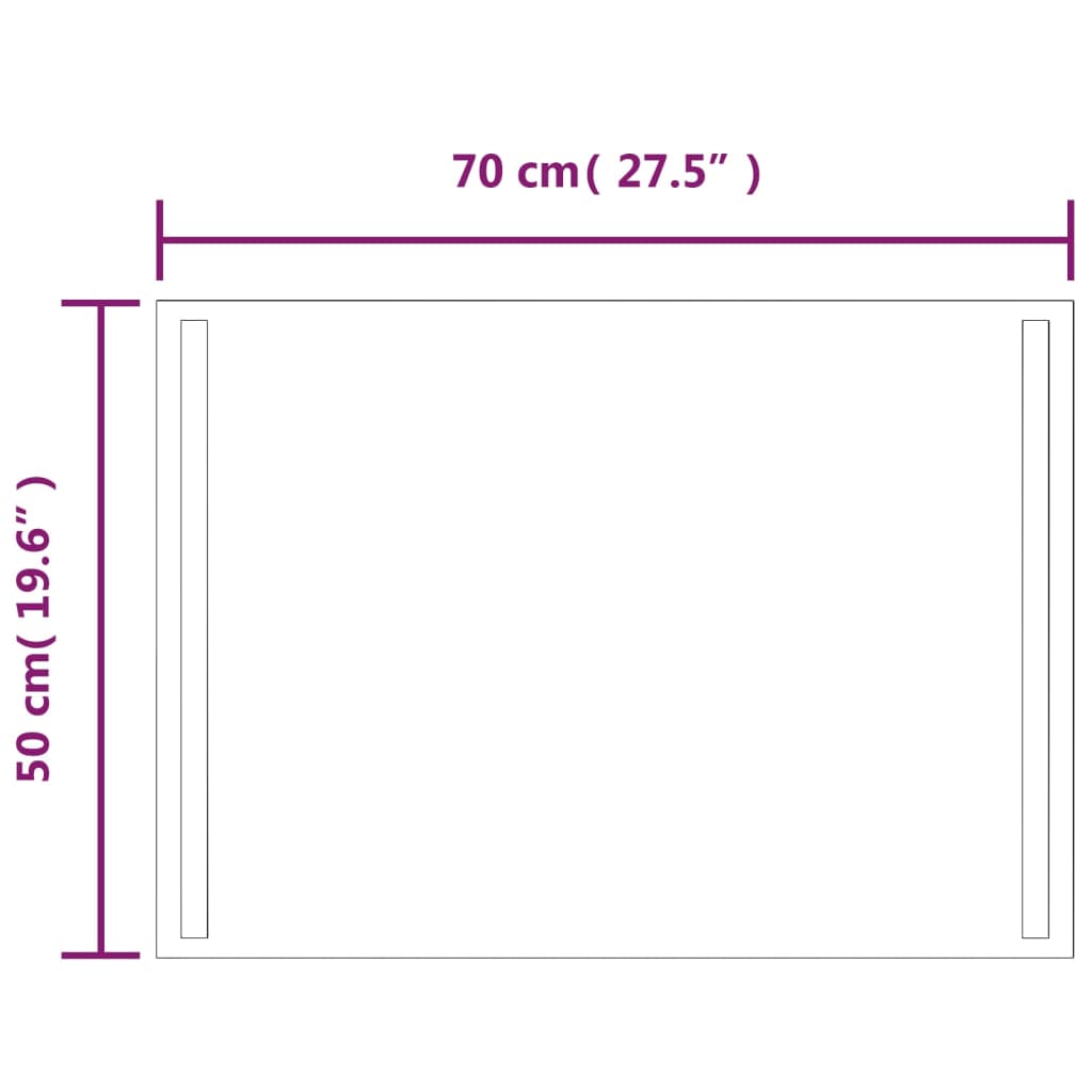 Badkamerspiegel LED 50x70 cm is nu te koop bij PeponiXL, paradijselijk wonen!