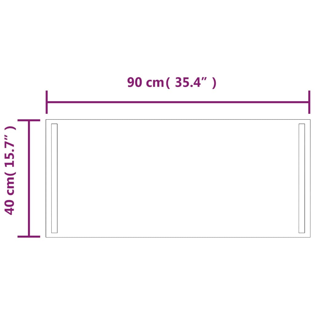 Badkamerspiegel LED 40x90 cm is nu te koop bij PeponiXL, paradijselijk wonen!