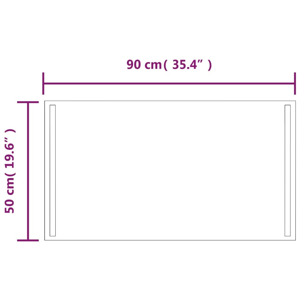 Badkamerspiegel LED 50x90 cm is nu te koop bij PeponiXL, paradijselijk wonen!