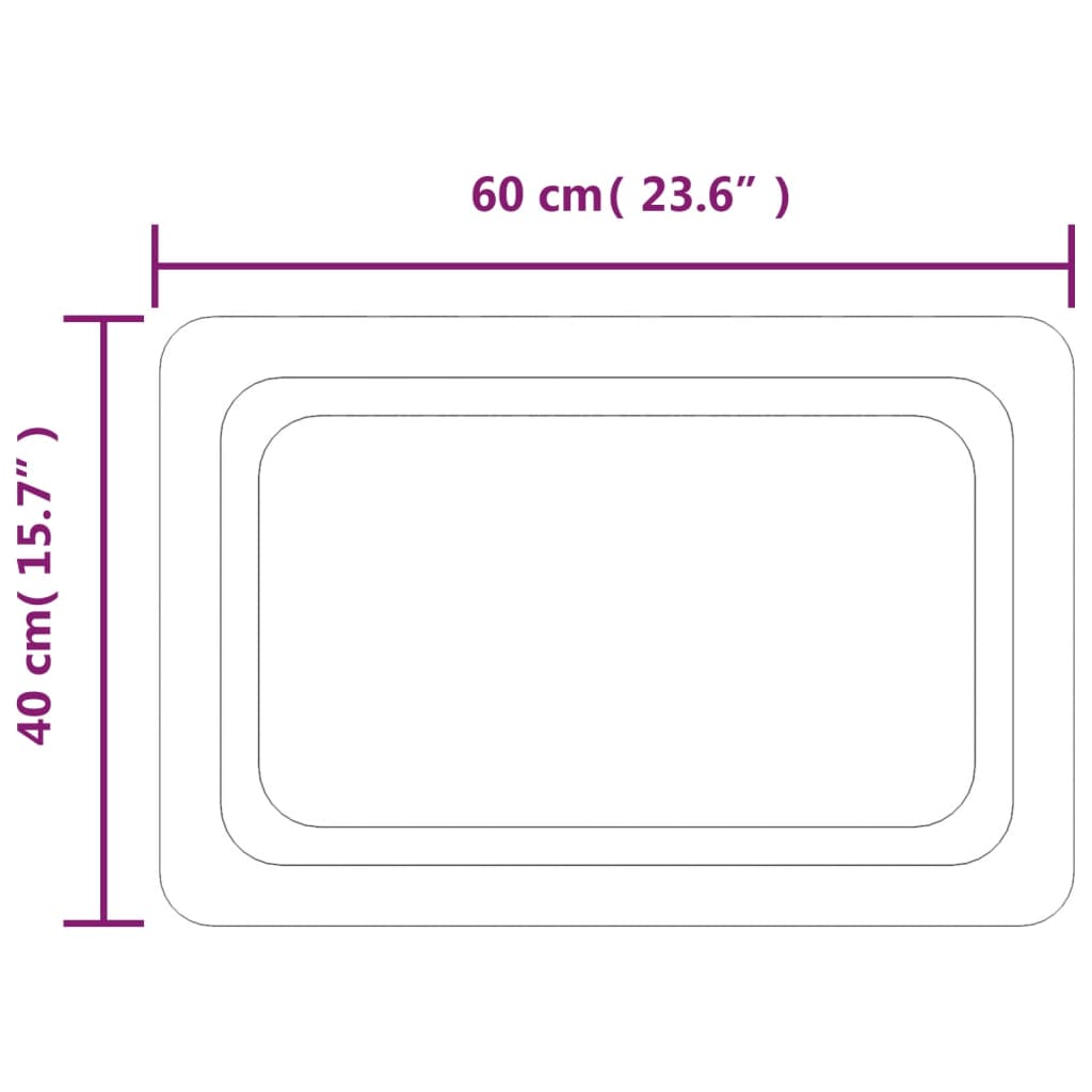Badkamerspiegel LED 40x60 cm is nu te koop bij PeponiXL, paradijselijk wonen!