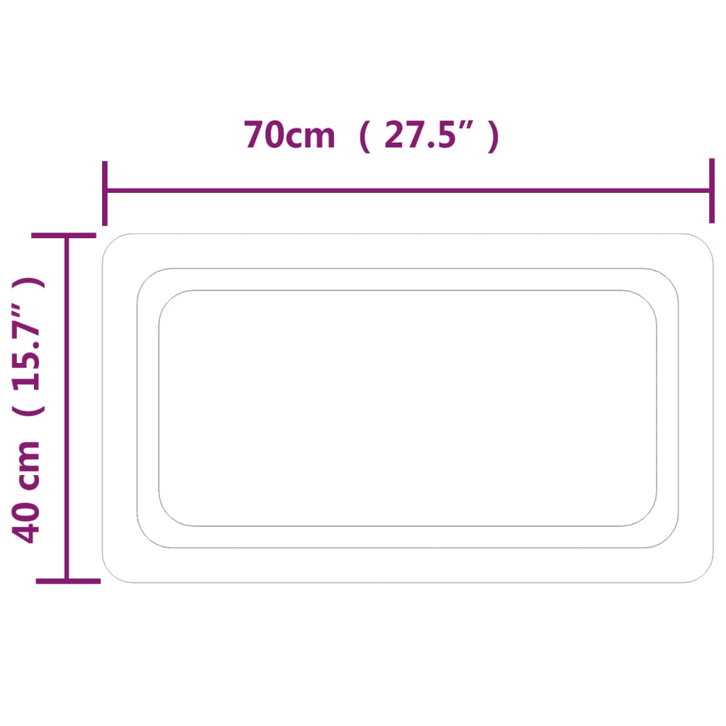 Badkamerspiegel LED 40x70 cm is nu te koop bij PeponiXL, paradijselijk wonen!