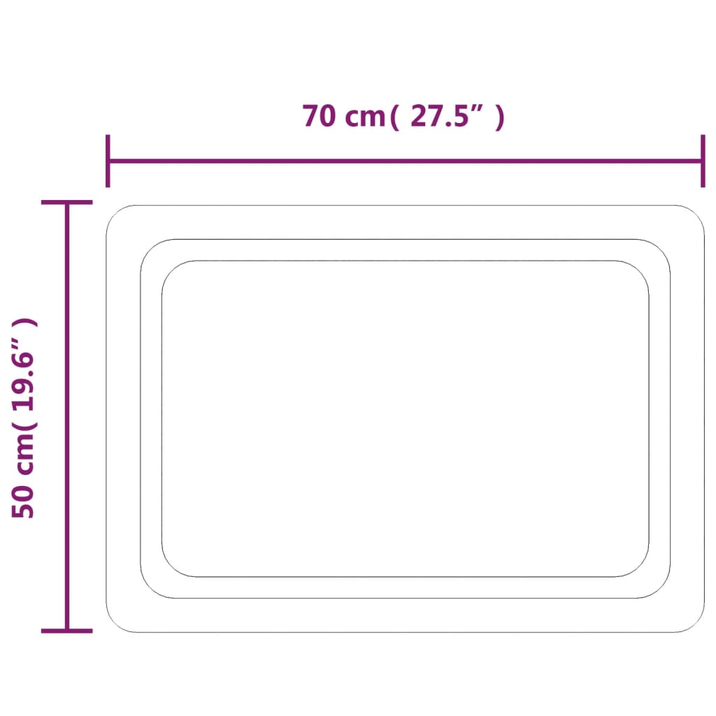 Badkamerspiegel LED 50x70 cm is nu te koop bij PeponiXL, paradijselijk wonen!