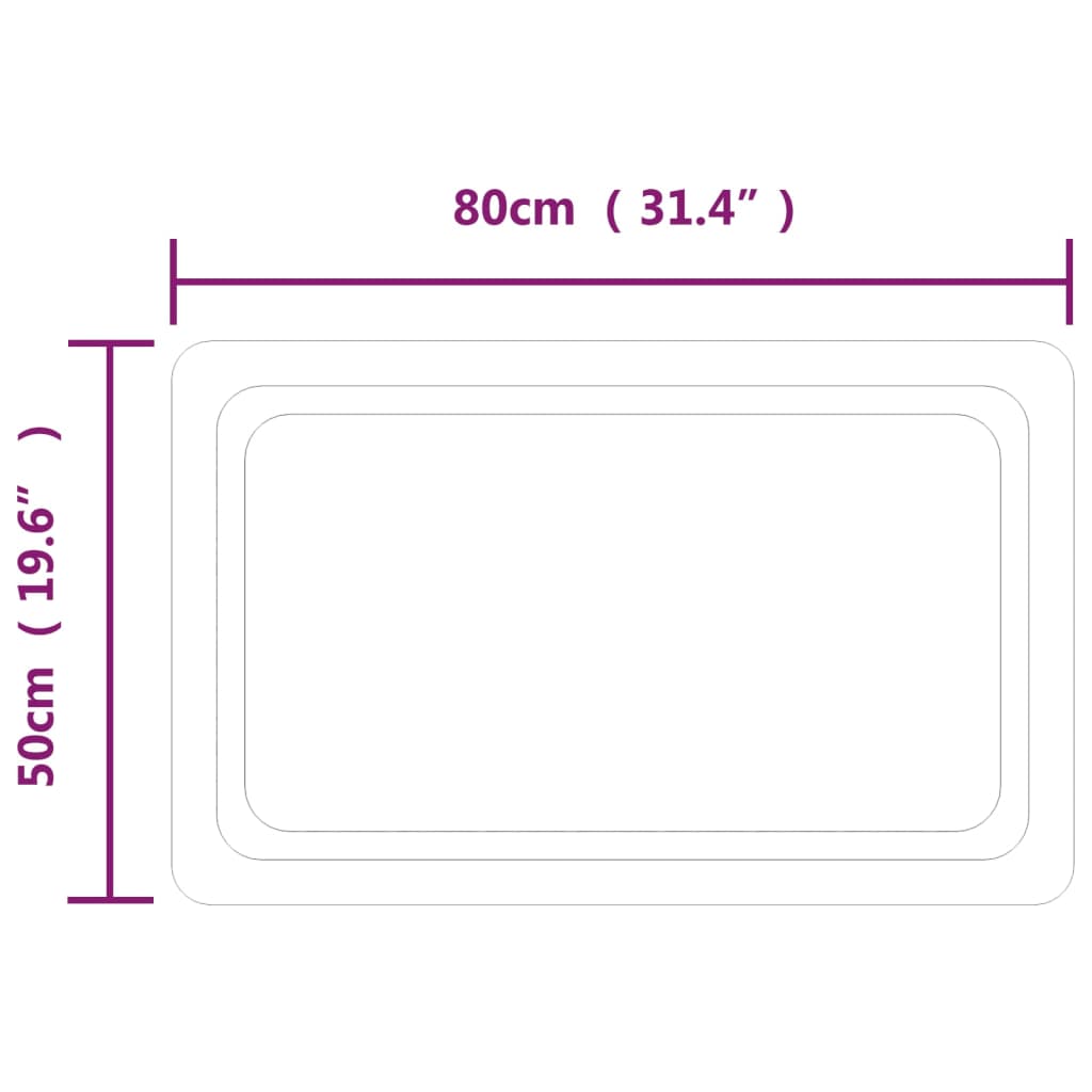 Badkamerspiegel LED 50x80 cm is nu te koop bij PeponiXL, paradijselijk wonen!