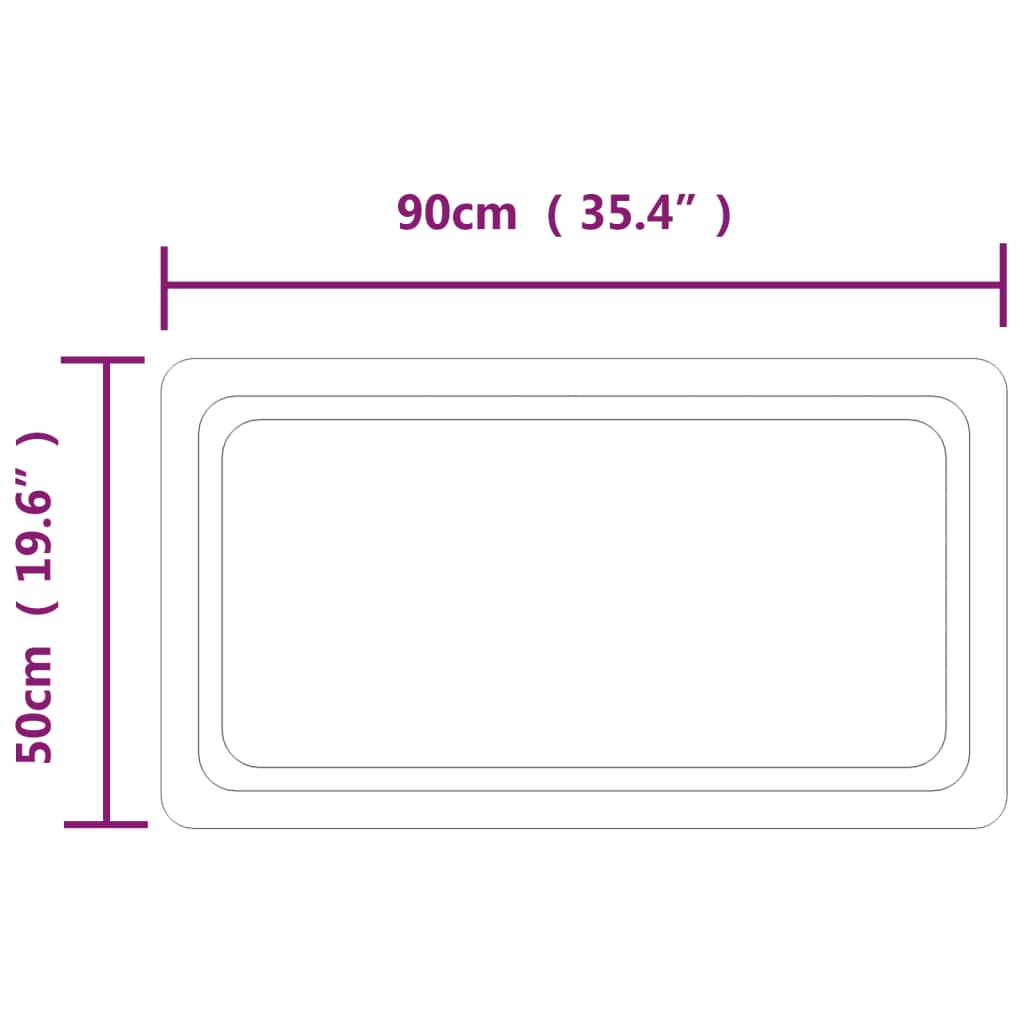 Badkamerspiegel LED 50x90 cm is nu te koop bij PeponiXL, paradijselijk wonen!