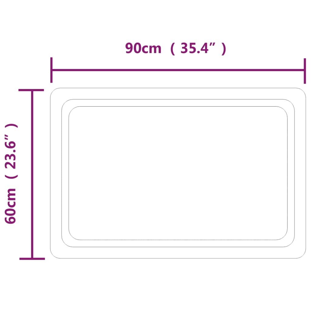 Badkamerspiegel LED 60x90 cm is nu te koop bij PeponiXL, paradijselijk wonen!