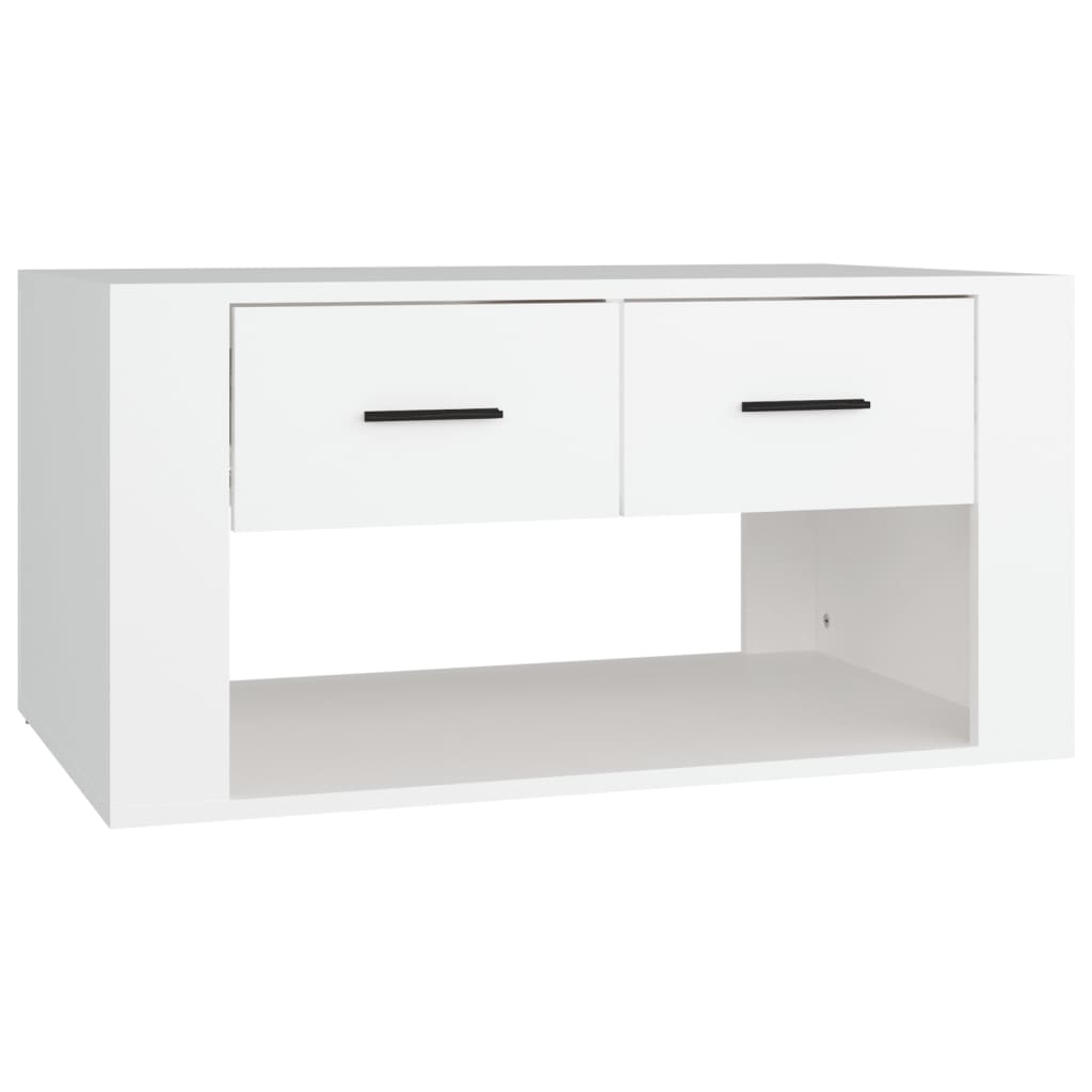 Salontafel 80x50x40 cm bewerkt hout wit is nu te koop bij PeponiXL, paradijselijk wonen!